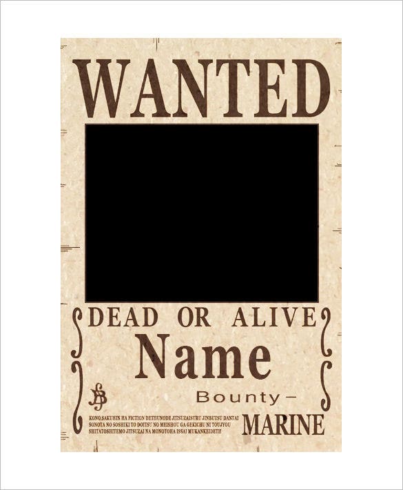 One piece wanted poster font download
